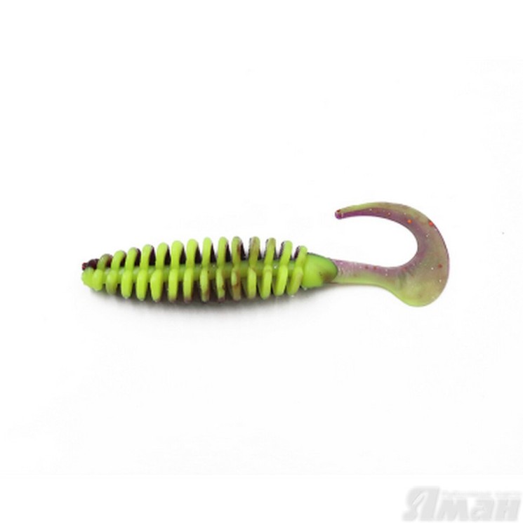 Твистер Yaman Battery Tail, 5", цвет 26 - Violet Chartreuse, 3 шт Y-BT5-26-3