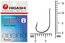 Крючок Higashi Kantuki Keiryu №6 Black Nickel (10 шт)