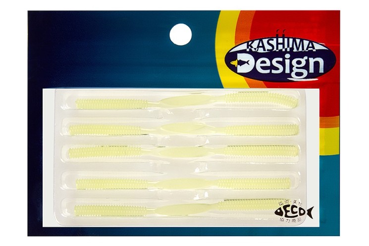 Слаг Kahara Aji Leech 1.9" цвет Blue Luminous, 10 шт
