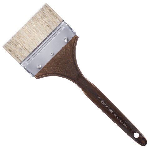 Кисть художественная Brauberg Art Classic щетина, флейц, № 100, короткая ручка 200748
