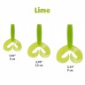 Твистер Helios Credo Double Tail 1,96"/5 см, цвет Lime 10 шт HS-27-008