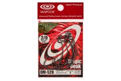 Крючок офсетный Vanfook DM-52 №1 Stealth Black (6 шт)
