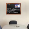 Доска для мела магнитная 60х90 см черная деревянная окрашенная рамка Brauberg 236891