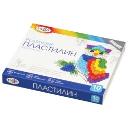 Пластилин классический Гамма Классический 10 цветов 200 г со стеком 281032