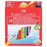 Карандаши цветные трехгранные Faber-Castell 24 цвета с точилкой 120524