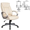 Кресло офисное Brabix "Maestro EX-506", экокожа, бежевое, 531168