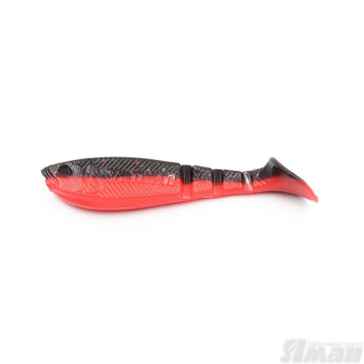 Виброхвост Yaman Light-Flake, 4", цвет 33 - Black Red Flake Y-LF4-33