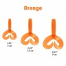 Твистер Helios Credo Double Tail 1,96"/5 см, цвет Orange 10 шт HS-27-024