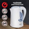Чайник Sonnen KT-1767, 1,8 л, 2200 Вт, закрытый нагревательный элемент, пластик, белый/синий, 453416