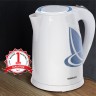 Чайник Sonnen KT-1767, 1,8 л, 2200 Вт, закрытый нагревательный элемент, пластик, белый/синий, 453416