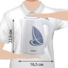 Чайник Sonnen KT-1767, 1,8 л, 2200 Вт, закрытый нагревательный элемент, пластик, белый/синий, 453416