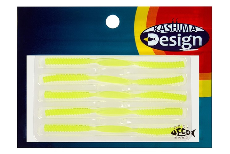 Слаг Kahara Aji Leech 1.9" цвет Pickles Yellow, 10 шт