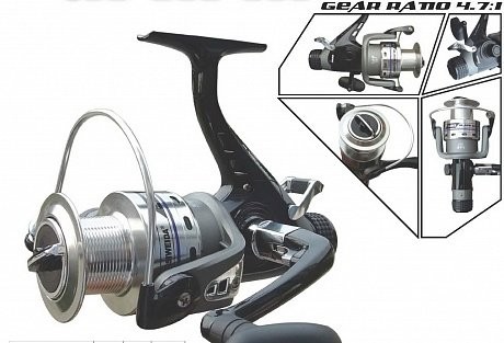 Катушка безынерционная Siweida Black Carp 400 3+1ВВ байтраннер + запасная шпуля 1574014