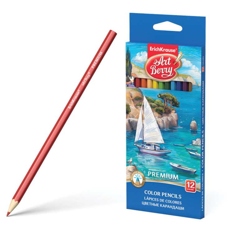Карандаши цветные Erich Krause Artberry Premium 12 цветов 32482