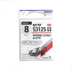Крючок Owner Spring Chinu w/Eye BC №8 (5 шт)