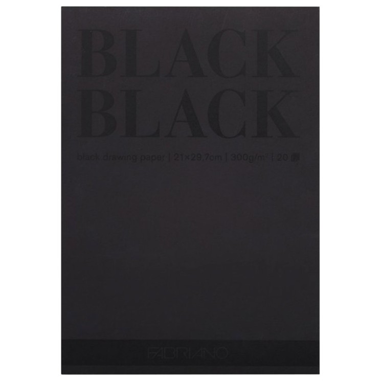 Скетчбук черный А4 Fabriano BlackBlack 20 листов, 300 г/м2, черная бумага 19100390