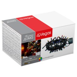 Светодиодная гирлянда для дома (мультиколор) Vegas Нить 50 LED, 5 м, 220V 55056