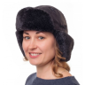 Ушанка Angara Мех Меланж/Крэк (иск. замша) Лайт Цвет черный
