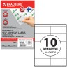 Этикетка самоклеящаяся Brauberg 105х57 мм 50 листов по 10 шт белая 127515