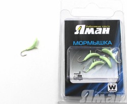 Мормышка вольфрам Яман Комарик с ушками, р.5, 1,90 г, цвет фосф. (5 шт.) Я-МР357