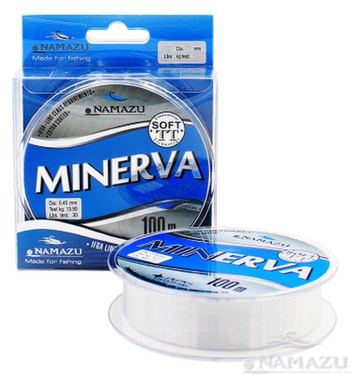 Леска Namazu Minerva, 100 м, 0,35 мм, до 10,00 кг, прозрачная NM100-0,35