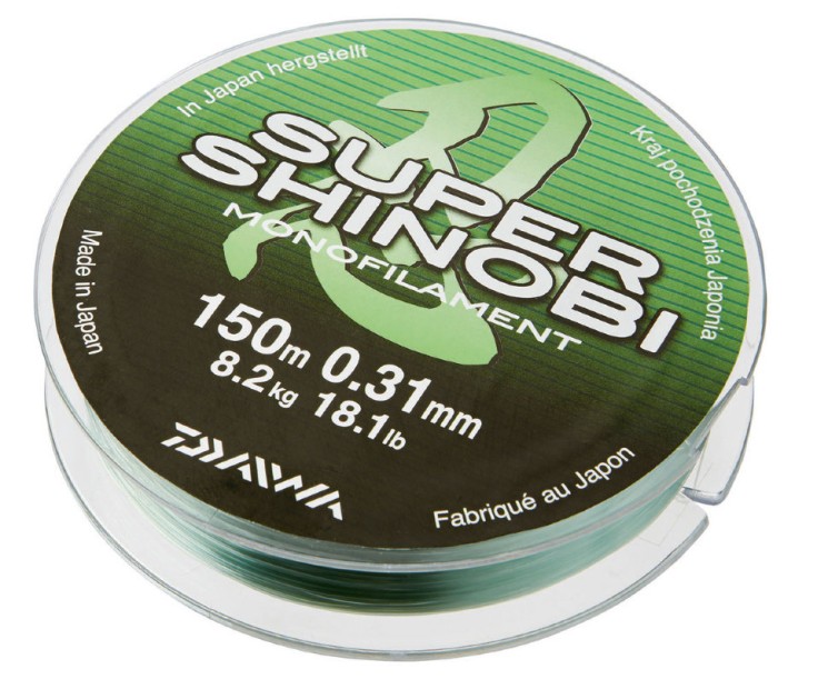 Леска Daiwa Super Shinobi 150м 0,34мм (10,8кг) светло-зеленая