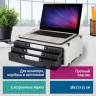 Подставка для принтера или монитора Brauberg, с 1 полкой и 3 ящиками, 380х275х150 мм, 510190