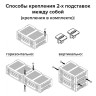 Подставка для принтера или монитора Brauberg, с 1 полкой и 3 ящиками, 380х275х150 мм, 510190