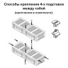 Подставка для принтера или монитора Brauberg, с 1 полкой и 3 ящиками, 380х275х150 мм, 510190