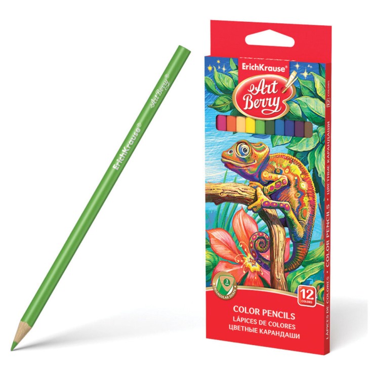 Карандаши цветные трехгранные Erich Krause Artberry 12 цветов 32479