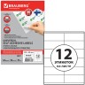 Этикетка самоклеящаяся Brauberg 105х48 мм 50 листов по 12 шт белая 127516
