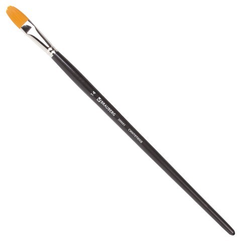 Кисть художественная Brauberg Art Classic синтетика жесткая, овальная, № 14, длинная ручка 200683