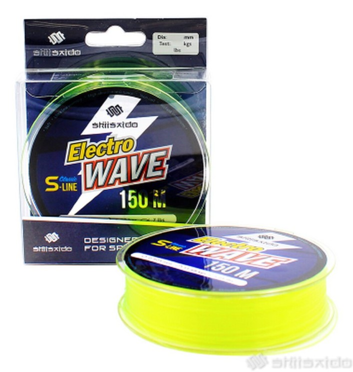 Леска Shii Saido Electro wave, 150 м, 0,405 мм, до 11,48 кг, желтая SSE150-0,405