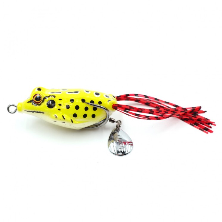 Лягушка-незацепляйка Namazu FROG с лепестком, 55 мм, 10 г, цвет 10, YR Hooks (BN) #1 N-FP55-10-10
