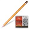 Карандаши чернографитные KOH-I-NOOR 1500, набор 24 шт., 8В-10H, без резинки, мет. кор., 181070