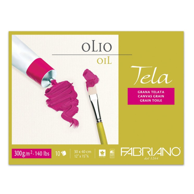 Бумага для масла и акрила А3 Fabriano Tela 10 листов, 300 г/м2, тиснение Холст 68003040