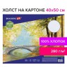 Холст на картоне Brauberg Art Classic 40х50 см, грунт, хлопок, мелкое зерно 190622