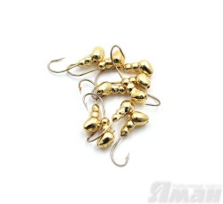 Мормышка Яман муравей с отв., цвет Gold Plated, d 5 (5 шт.) Я-МР69