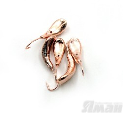 Мормышка Яман Комар с отв., цвет Copper Plated, р.5 (5 шт.) Я-МР09