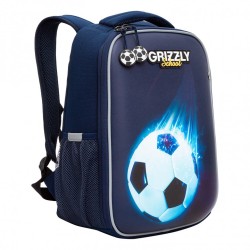 Ранец Grizzly анатомический, облегченный, FOOTBALL, 37х26х16 см, RAw-397-3/1