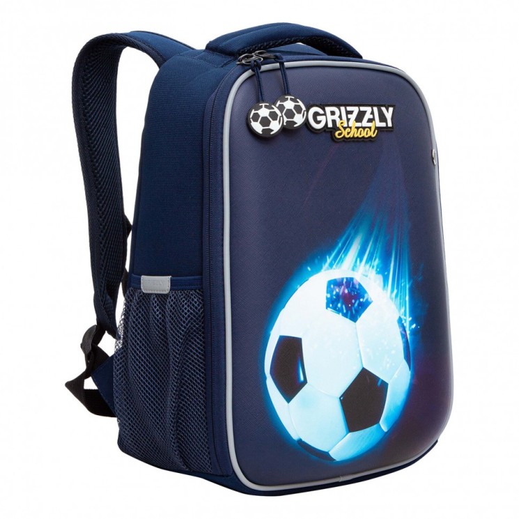 Ранец Grizzly анатомический, облегченный, FOOTBALL, 37х26х16 см, RAw-397-3/1