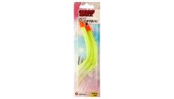 Крючок с кембриком Higashi Gummi Makk №10/0 цвет 03 Yellow (3 шт)