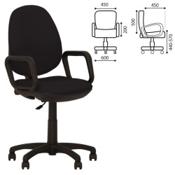 Кресло оператора Nowy Styl Comfort GTP ткань, черное ZT-25