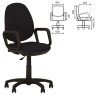 Кресло оператора Nowy Styl Comfort GTP ткань, черное ZT-25