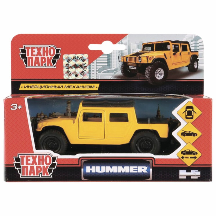 Машина инерционная Технопарк Hummer H1 Пикап 12 см SB-18-09-H1-N(Y)-WB, 272088