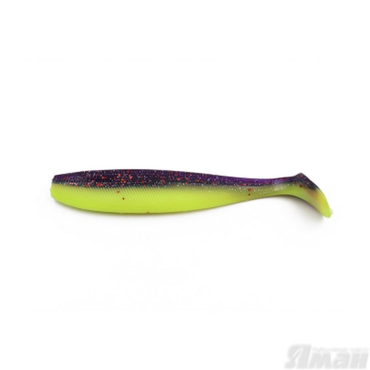 Виброхвост Yaman Sharky Shad, 4,5", цвет 26 - Violet Chartreuse, 5 шт Y-SS45-26