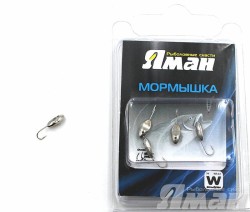Мормышка вольфрам Яман Овсинка с фаской с отв,, р.4,5 1,30 г, цвет никель (5 шт.) Я-МР613