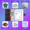 Папка-органайзер семейная для 4-х к-тов документов, формат А4, экокожа, синяя, Brauberg, 238206