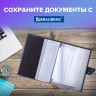 Папка-органайзер семейная для 4-х к-тов документов, формат А4, экокожа, синяя, Brauberg, 238206