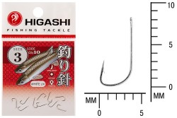 Крючок Higashi Sode ringed №3 White UV (10 шт)